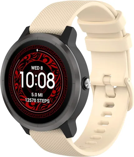 Miniatura 8 de Correa de reloj Garmin Approach S40 S12 S42 para mujeres y hombres, correa de repuesto de silicona de liberación rápida de 0.787 pulgadas para Gris
