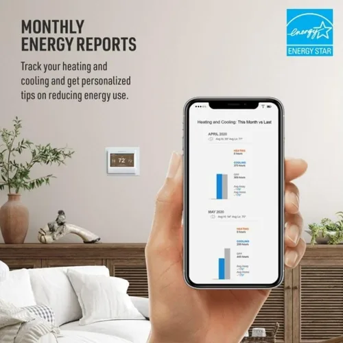 Miniatura 4 de Honeywell Home RTH9600WF Termostato de color inteligente Energy Star Wi-Fi Pantalla táctil programable Alex Ready + THP2400A1027 Conjunto de placa