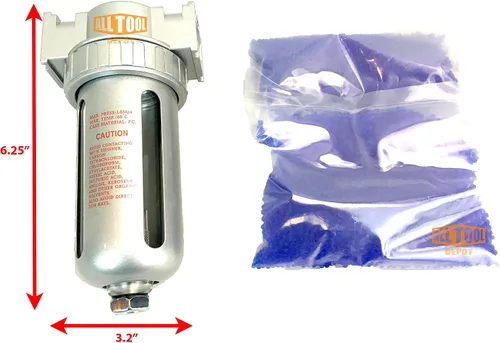 Miniatura 2 de 3/8" NPT de flujo medio aire comprimido en línea filtro desecante secador humedad agua separador
