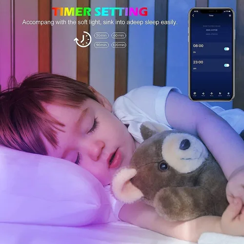 Miniatura 3 de Tenmiro - Tira de luces LED de 50 pies, tira de luces LED inteligente con sincronización de música, cambio de color, control de aplicación y control