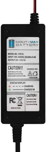 Miniatura 4 de Mighty Max Battery Mantenedor del cargador SLA de 12V 1Amp para la batería Piaggio Scooter