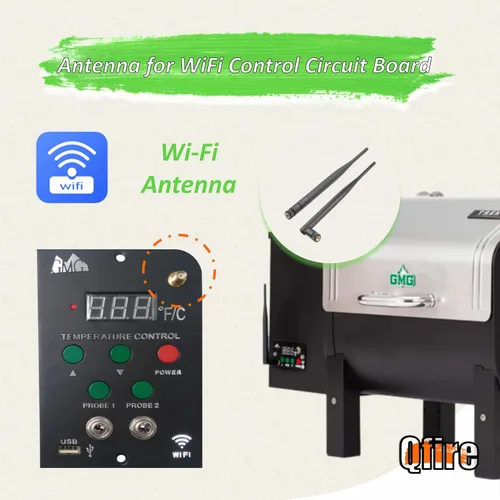 Miniatura 5 de Antena WiFi GMG de repuesto compatible con placa de circuito de control WiFi Green Mountain Grills, para antena GMG Davy Crockett, Trek, Daniel
