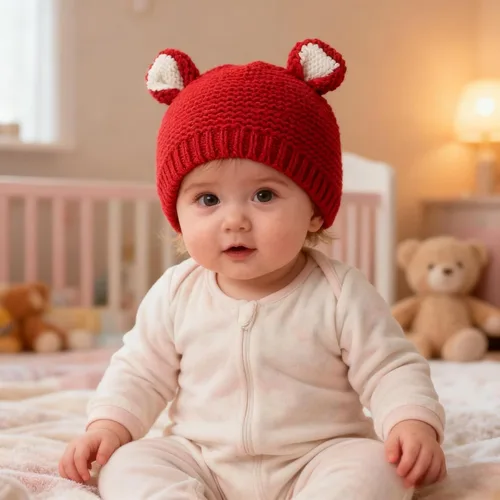 Miniatura 7 de LLmoway Gorro de punto para bebé, de algodón, suave, lindo, para otoño, invierno, para niños y niñas de 0 a 18 meses