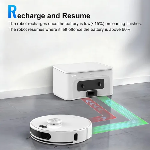 Miniatura 7 de Robot aspirador y trapeador autovaciado hasta 8000 Pa Robot Aspiradora de 60 días Limpieza manos libres 220 minutos de tiempo de funcionamiento