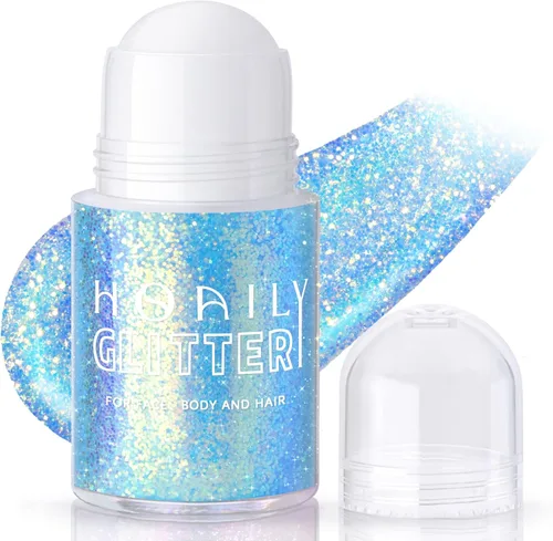 Miniatura 9 de HOSAILY Gel con Purpurina Negro Roll-on para Cara y Cabello, Pintura Facial con Purpurina Holográfica Camaleón que Cambia de Color para Halloween