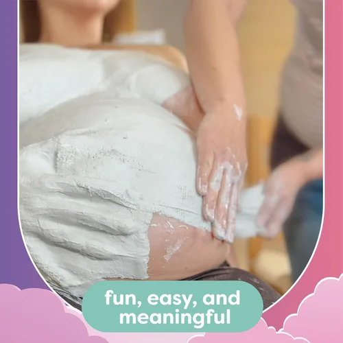 Miniatura 5 de chuckle Kit de moldeo de vientre para embarazo: crea un hermoso recuerdo de embarazo en 3D, molde de vientre fácil de bricolaje para futuras mamás