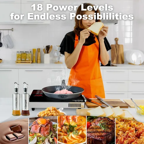Miniatura 7 de 1800W Portátil Infrarrojo Estufa de Cocina de un solo Quemador Estufa Eléctrica de Vidrio de Cerámica Placa de Cocina Eléctrica Placa de Cocina