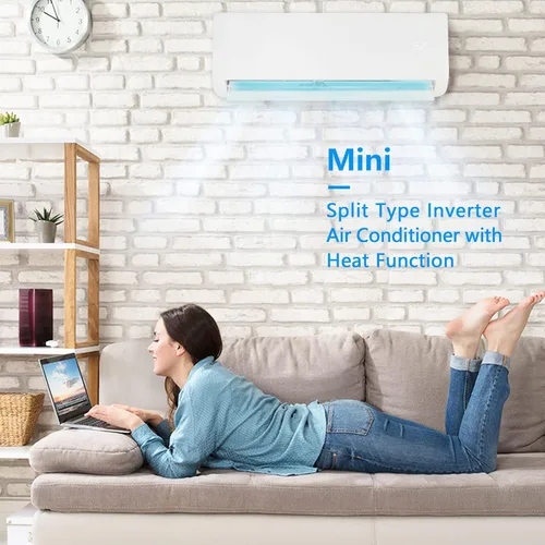 Miniatura 7 de Bonnlo Mini sistema de calefacción/aire acondicionado dividido sin conductos de 12,000 BTU, 230 V/21 SEER Sistema dividido de aire acondicionado