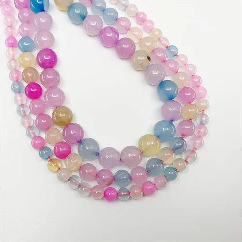 Miniatura 11 de 4 6 8 10 0.472 in cuentas de piedras preciosas naturales redondas de piedra suelta para bricolaje pulsera, collar, pendientes, joyería artesanía Azul