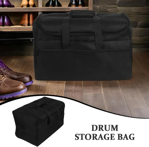 Miniatura 3 de Bolsa de tambor resistente con diseño simple de cremallera, bolsa de tambor de tela Oxford para cajón y accesorios, conveniente estuche