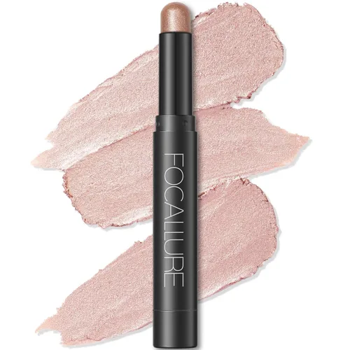 Miniatura 9 de FOCALLURE - Sombra de ojos en barra cremosa con acabado mate y brillante, lápiz iluminador suave y brillante para mujeres, maquillaje de sombra