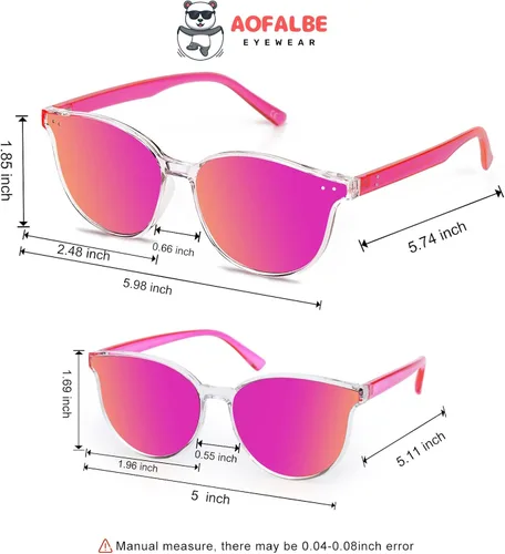 Miniatura 6 de Aofalbe Kids Sunglasses Mom Daughter Mommy Me Matching Sunglasses for Kids Children Mirrored UV400 Girls Boys Age 3-12