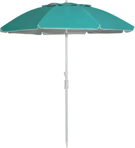 Miniatura 23 de Sombrilla de playa al aire libre de 6.5 pies con anclaje de arena, inclinación y protección solar UV50+, ligera y portátil, perfecta para playa