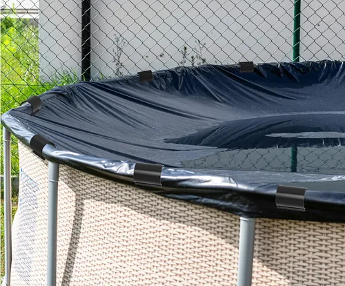 Miniatura 6 de Jetec 16 clips negros para cubierta de piscina para abrazaderas de cubierta de piscina sobre el suelo para abrazaderas de tubería de PVC de 1-1/2