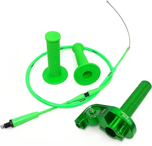 Miniatura 9 de 7/8 pulgadas 0.866 in acelerador Twist Grip CNC aluminio con cable de acelerador y agarre de manillar para 50cc 125cc 150cc 250cc Dirt Bike