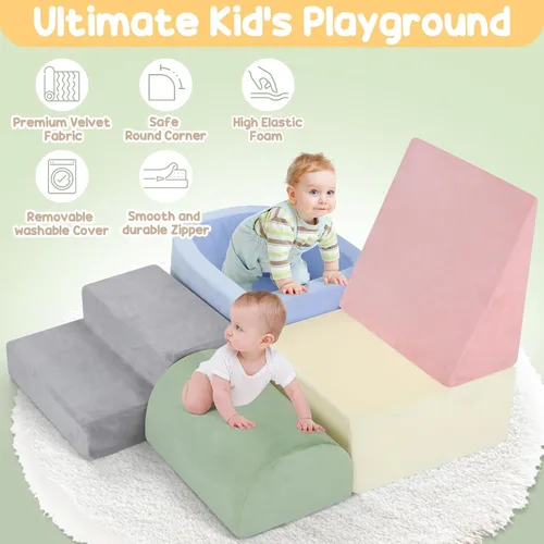 Miniatura 4 de Bloques de escalada de espuma Whiffee para niños pequeños, juguetes de escalada para niños pequeños en interiores, bloques de escalada para niños