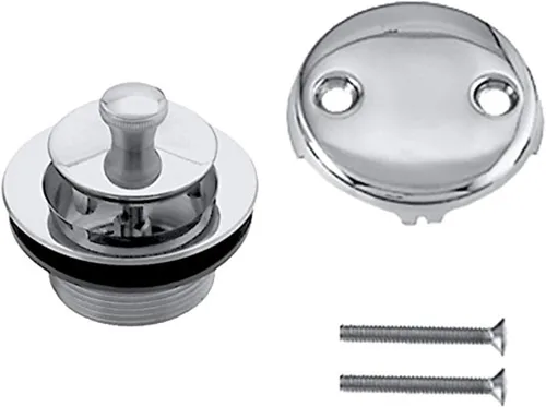Miniatura 12 de Westbrass Twist & Close - Juego de molduras para bañera con placa frontal de desbordamiento de dos agujeros, negro mate, D94-2-62 Mate negro