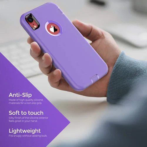 Miniatura 2 de ORIbox - Funda compatible con iPhone XR, resistente a los golpes, anticaídas, transparente