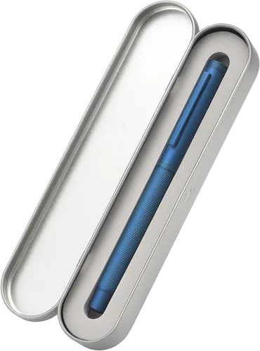 Miniatura 5 de Hongdian Bolígrafo Rollerball Bosque Azul Oscuro con Repuesto de Tinta Negra Schmidt, Diseño Clásico con Estuche de Metal para Firma de Negocios