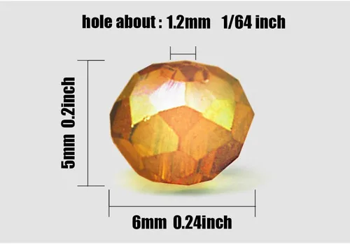Miniatura 2 de 1200 cuentas de cristal Briolette de cristal facetadas AB de 0.236 pulgadas para hacer joyas, pulseras, collares, 24 colores con caja de contenedor
