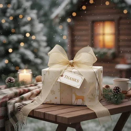 Miniatura 2 de ALTIER - Cinta con alambre metálica dorada ligera de 2.5 pulgadas x 40 yardas para decoración navideña del hogar, envoltura de regalos, fabricación
