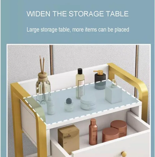 Miniatura 2 de GZHERVICES Gabinete de almacenamiento para estaciones de peluquería con ruedas, soporte multiusos para carrito de salón de belleza