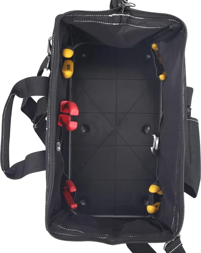 Miniatura 7 de Busted Knuckle Garage bolsa de herramientas portátil de 16 pulgadas con boca ancha, 21 bolsillos, gran espacio interior y base impermeable
