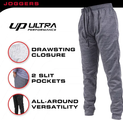 Miniatura 5 de Ultra Performance 3 Pack Mens Joggers Mens Athletic Sweatpants with Pockets for Men, Small - 3X