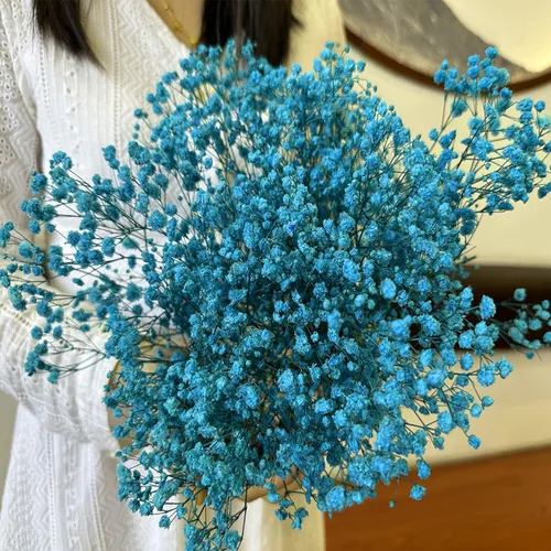 Miniatura 5 de Flores secas para el aliento del bebé, flores naturales secas de 17 pulgadas, a granel con 3000 brotes, gypsophila seca real para bodas, fiestas
