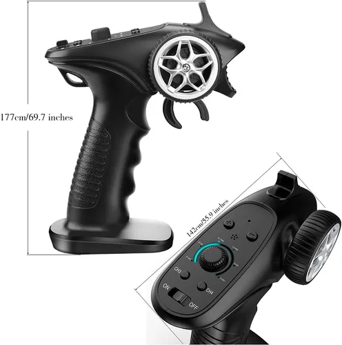 Miniatura 5 de Controlador RC de 2.4 GHz 4CH RC remoto y receptor transmisor de radio digital para 18 110 116 132 RC Car Boat Tank Crawler GA-4H-TX