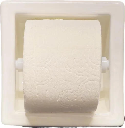 Miniatura 3 de Hecho a mano T/P hecho en Estados Unidos T/P empotrado de cerámica para baño soporte de papel higiénico hecho en Estados Unidos, fácil de instalar