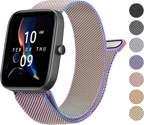 Miniatura 13 de Wanme Bandas de metal para Amazfit GTS 4 / GTS 4 Mini / GTS 3 / GTS 2 / GTS 2e / GTS 2 mini, correa de repuesto de acero inoxidable de liberación