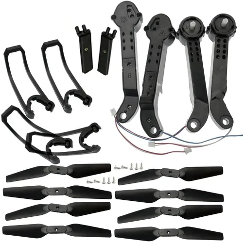 Miniatura 18 de FOLD Drone E525 LS-E525 E88 Teng1 Compatible Spare Parts Set Compatible With RC Quadcopter Including Arms Motor Propeller Landing Gear And Guards