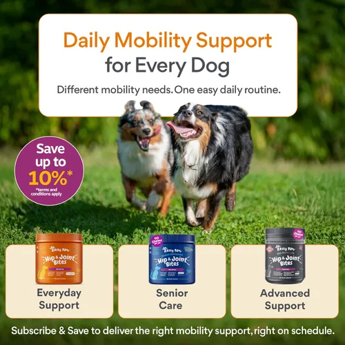 Miniatura 9 de Zesty Paws Mobility Bites Suplemento para articulaciones de perro, masticables de cadera y articulaciones, productos para mascotas con glucosamina