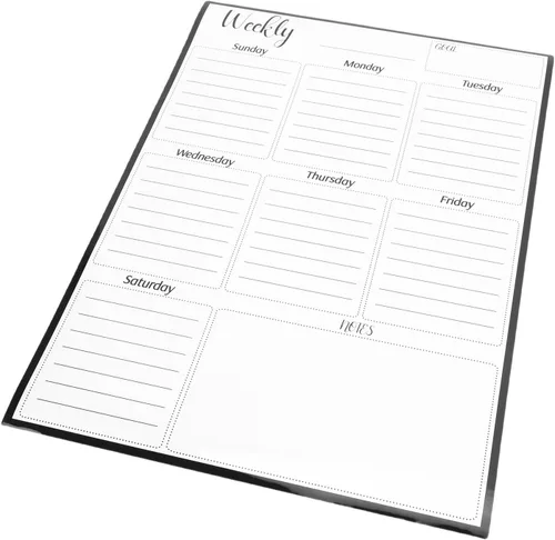 Miniatura 3 de Hyuduo Magnet Planner, Weekly Dry Erase Board for Fridge with Powerful Magnet, Erasable Reusable Vertical Layout PET Material, for Family Meal