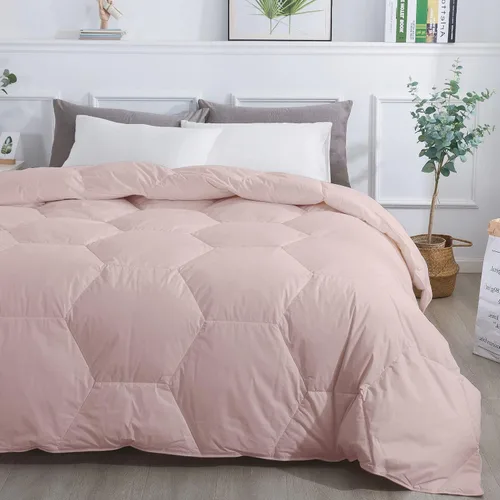 Miniatura 21 de Feather and Loom - Edredón alternativo de plumón con doble puntada de diamante para todas las estaciones, funda de microfibra suave y de fácil
