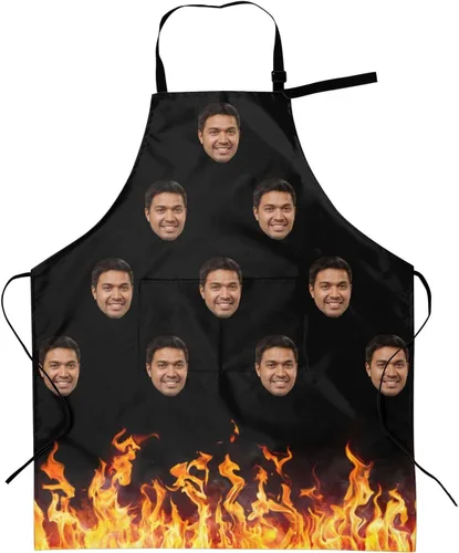 Miniatura 9 de Delantal personalizado para mujeres y hombres, delantal de cocina personalizado con bolsillos, delantales de chef personalizados