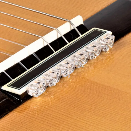 Cuentas de puente de guitarra clásica, bloques de amarre transparentes para cuerdas de nailon y carbono, para guitarras flamencas - Alba ES