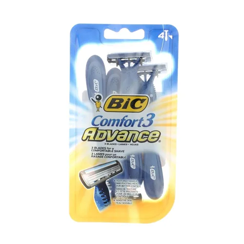 Miniatura 2 de BIC Comfort 3 Advance - Maquinilla de afeitar desechable, para hombres, 4 unidades (paquete de 3)