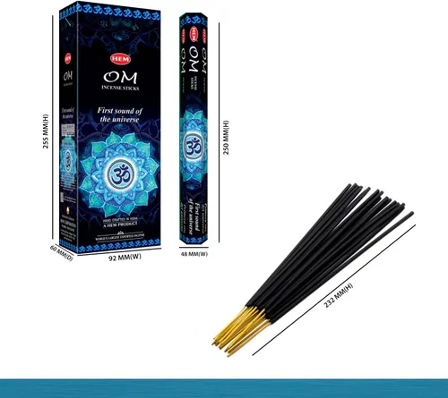 Miniatura 3 de Hem Incense-OM - Varitas de incienso (120 palitos en una caja) Frescura y meditación Artículos de habitación Puja para un entorno aromático