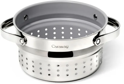 Miniatura 8 de Caraway Vaporizador - Vaporizador de Acero Inoxidable con Asas - Revestimiento Antiadherente, No Tóxico - Vaporiza Verduras, Mariscos y Más