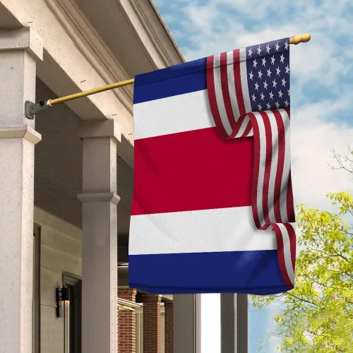 Bandera de Estados Unidos, bandera de Estados Unidos, bandera patriótica de la amistad de Costa Rica de Estados Unidos (29.5 x 39.5 pulgadas),