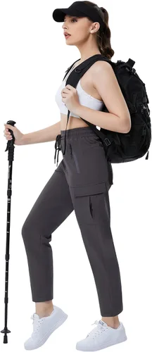 Miniatura 2 de KOJOOIN Womens Hiking Cargo Pants Lightweight Quick Dry with Pockets Joggers Pants Athletic Workout Casual Camping