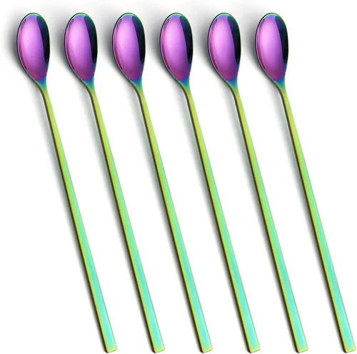 Miniatura 12 de AOOSY Cuchara de Mango Largo, Agitadores de Café, Cuchara de Té Helado de 9 Pulgadas, Cucharadita de Acero Inoxidable 18/10 Premium para Leche
