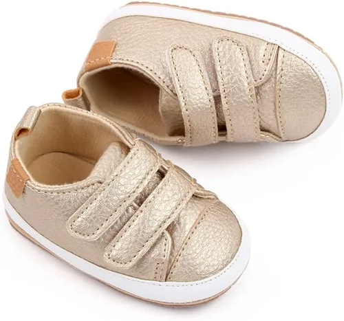 Miniatura 5 de Baby Shoes Soft Leather Flat Shoes Toddler First Walker Shoes Boys Girls Infant Newborn Sneakers Non-Slip Rubber Sole