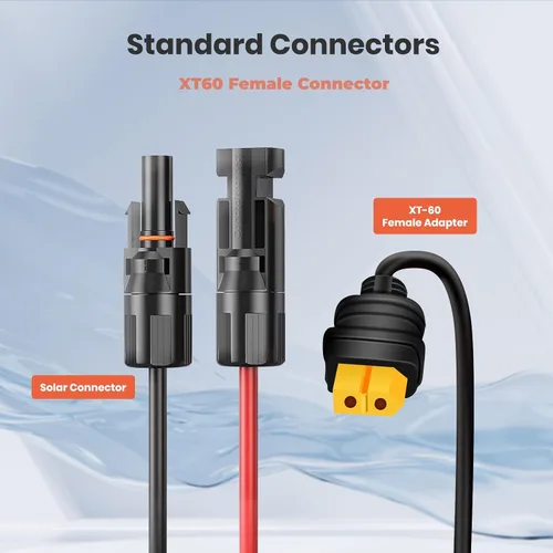Miniatura 4 de Cable de carga de panel solar FlexSolar 6.6 pies 14AWG, conector solar a Anderson, DC5521, DC7909, adaptador XT60 para batería, estación de energía