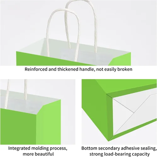 Miniatura 5 de XEMGUE Paquete de 36 bolsas de regalo pequeñas con asas, 10 coloridas bolsas de papel para recuerdos de fiesta de cumpleaños de niños, baby shower