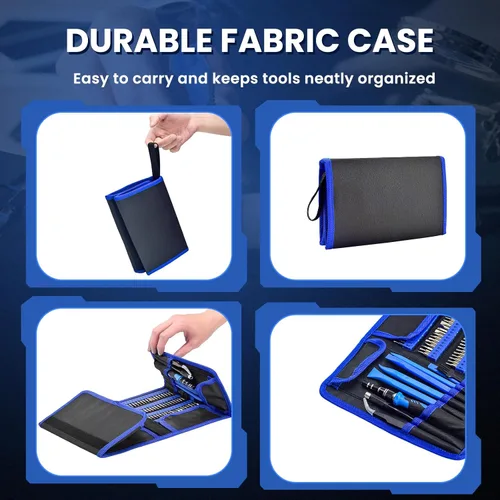 Miniatura 7 de Juego de destornilladores de precisión de 142 piezas para electrónicos – Kit de herramientas de reparación multi-bit para iPhone, MacBook, laptop