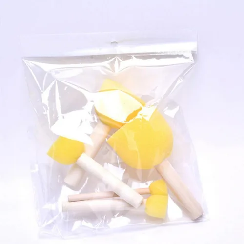 Miniatura 5 de EXCEART Juego de 40 pinceles de pintura para niño y niña, herramientas redondas para grafiti, manualidades, proyectos de arte, esponja ligera que