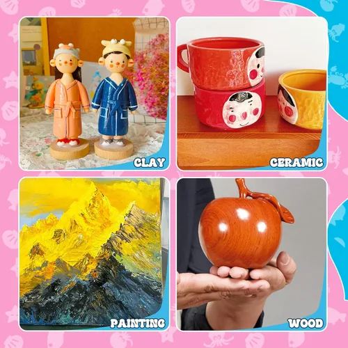 Miniatura 6 de Air Dry Clay Glaze - Barniz de arcilla de fórmula mejorada de 6.8 fl oz, esmalte de cerámica ultra brillante, sellador de arcilla para evitar